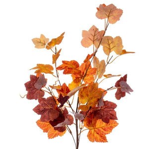 60" Artificial Orange Fall Maple Leaf Garland 2