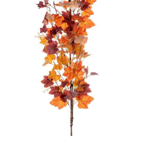 60" Artificial Orange Fall Maple Leaf Garland 4