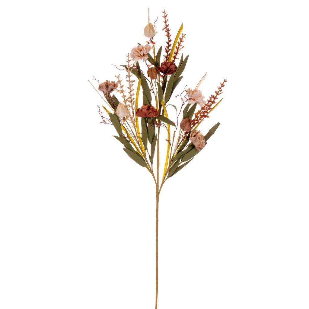 31" Artificial Brown / Cream Carnation / Lantern Spray (2 Pack) 1