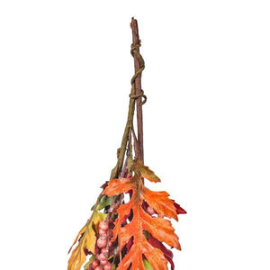 5' Artificial Oak Leaf Acorn Berry Garland 3