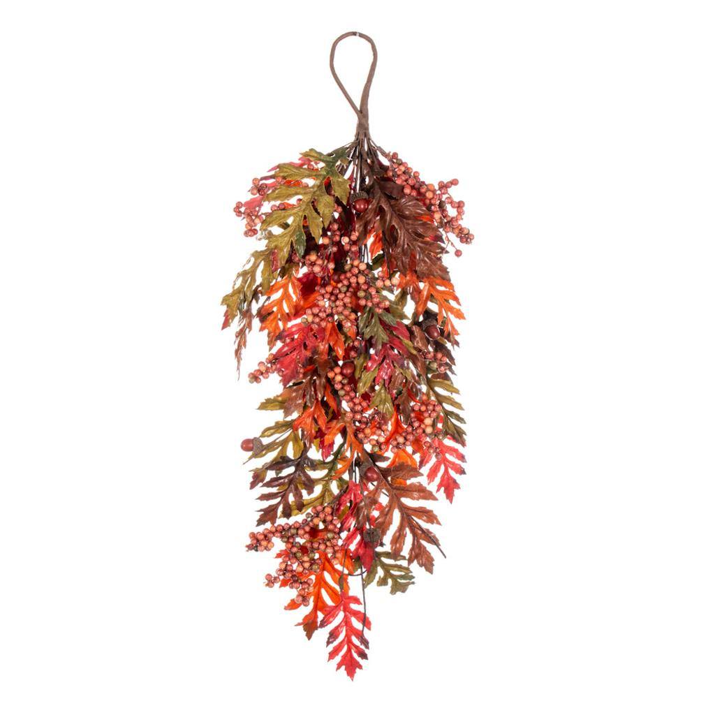 26" Artificial Oak Leaves / Acorn / Berry Teardrop 1
