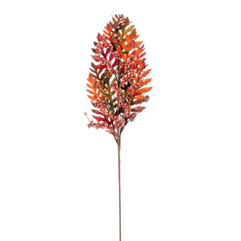 32" Artificial Oak Leaves Acorn / Berry Spray (2 Pack) 1