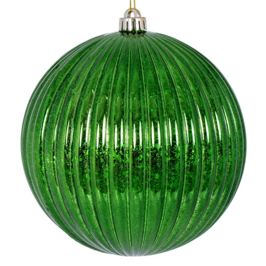 6" Emerald Mercury Lined Ball Ornament (4 pack) 1