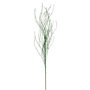 37" Artificial Green Wavy Twig Glitter Spray (6 Pack) 1