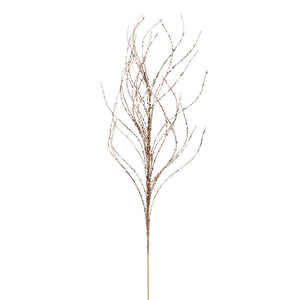 37" Artificial Champagne Wavy Twig Glitter Spray (6 Pack) 1