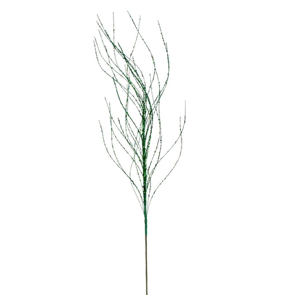 37" Artificial Seafoam Wavy Twig Glitter Spray (6 Pack) 1