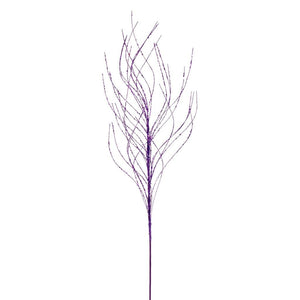 37" Artificial Purple Wavy Twig Glitter Spray (6 Pack) 1
