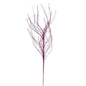 37" Artificial Fuchsia Wavy Twig Glitter Spray (6 Pack) 1