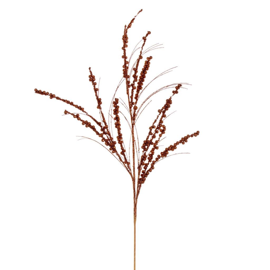 36" Artificial Copper Berry Twig Glitter Spray (6 Pack) 1