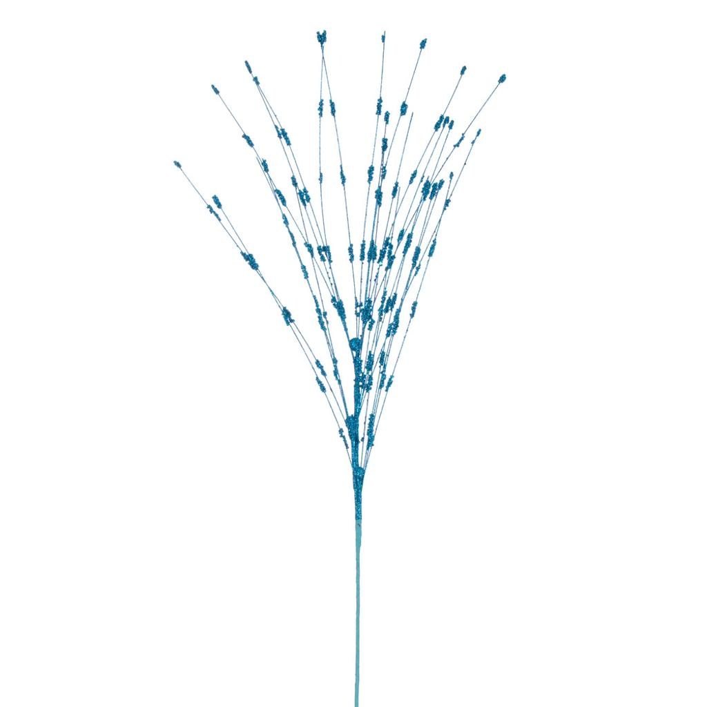36" Artificial Turquoise Berry Glitter Spray (6 Pack) 1