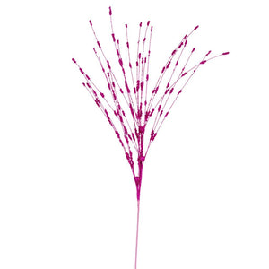 36" Artificial Hot Pink Berry Glitter Spray (6 Pack) 1