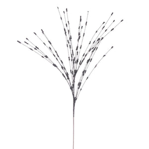 36" Artificial Pewter Berry Glitter Spray (6 Pack) 1