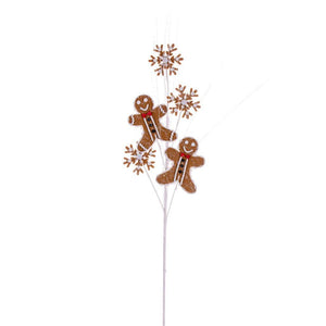 29" Gingerbread Snowflake Spray (6 Pack) 1