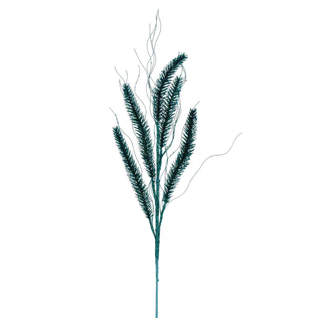 30" Artificial Teal Wheat Glitter Spray (6 Pack) 1