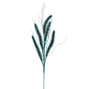 30" Artificial Teal Wheat Glitter Spray (6 Pack) 1