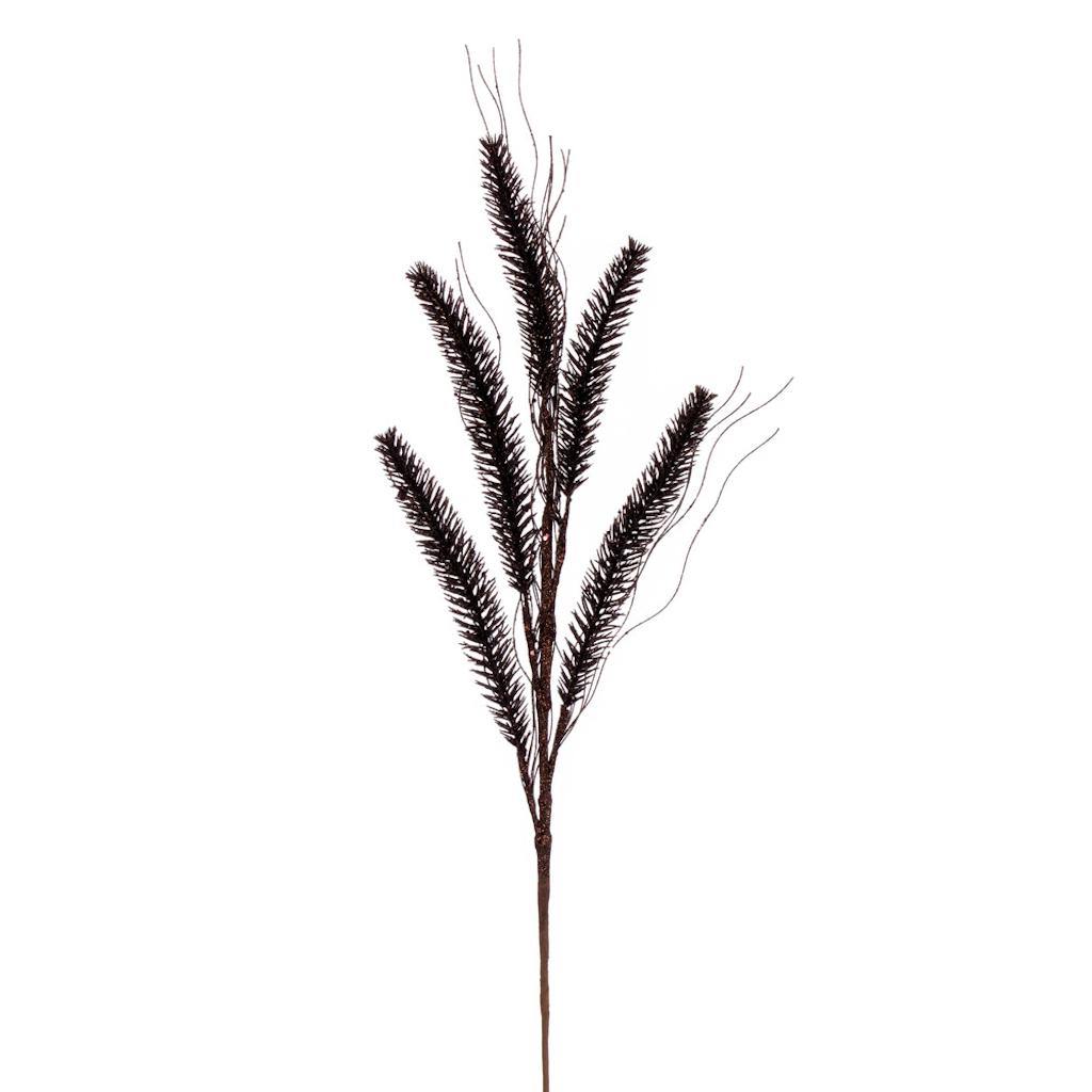 30" Artificial Chocolate Wheat Glitter Spray (6 Pack) 1