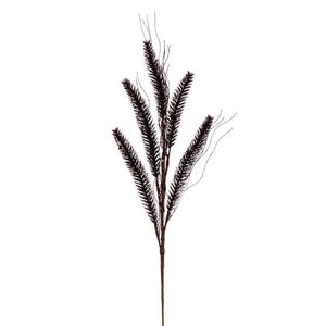 30" Artificial Chocolate Wheat Glitter Spray (6 Pack) 1