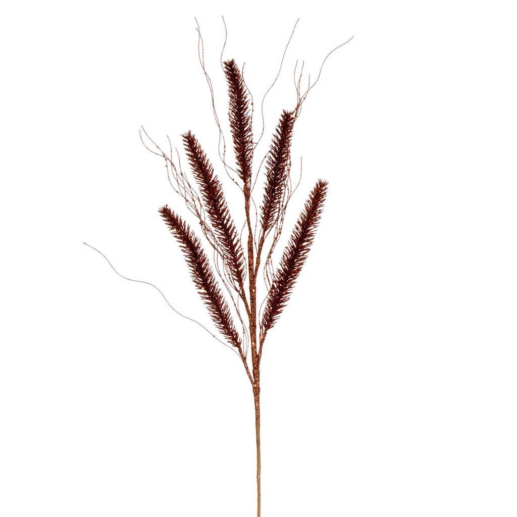 30" Artificial Copper Wheat Glitter Spray (6 Pack) 1