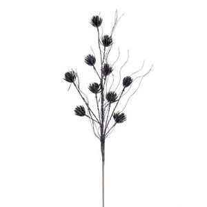 30" Artificial Pewter Mini Flower Glitter Spray (6 Pack) 1