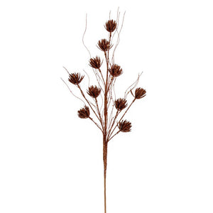 30" Artificial Copper Mini Flower Glitter Spray (6 Pack) 1