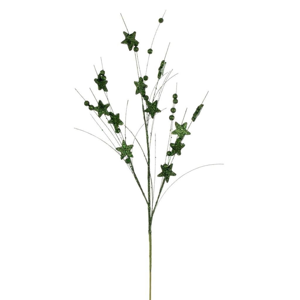 33" Artificial Juniper Star and Ball Glitter Spray (6 Pack) 1