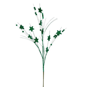 33" Artificial Seafoam Star and Ball Glitter Spray (6 Pack) 1