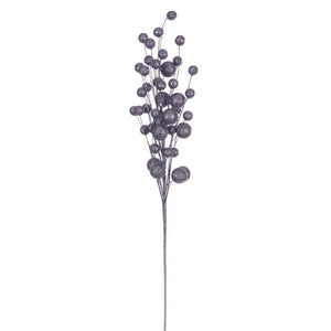 27" Artificial Pewter Multi Ball Glitter Spray (4 Pack) 1