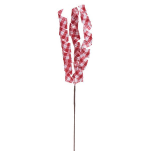 23" Red / White Plaid Swirl Spray (8 Pack) 1