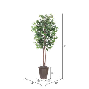 6' Artificial Ficus Tree 4