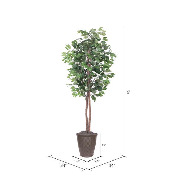 6' Artificial Ficus Tree 4