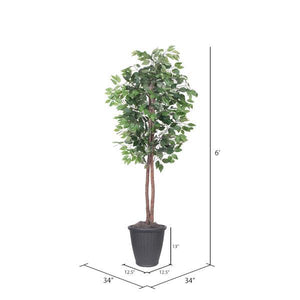 6' Artificial Ficus Tree 4