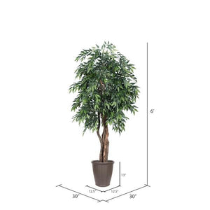 6' Artificial Executive Green Smilax Tree 4