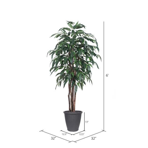 6' Artificial Executive Mango Tree 4