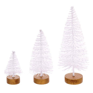 3" / 5" / 7" White Sisal Bottle Brush Tree Set (3 Pack) 1