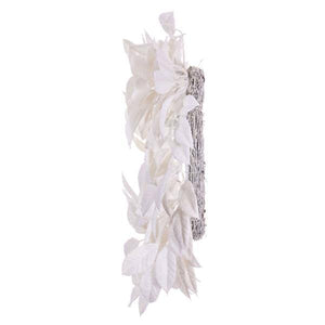 24" Artificial White Gardenia Snowy Wreath 3