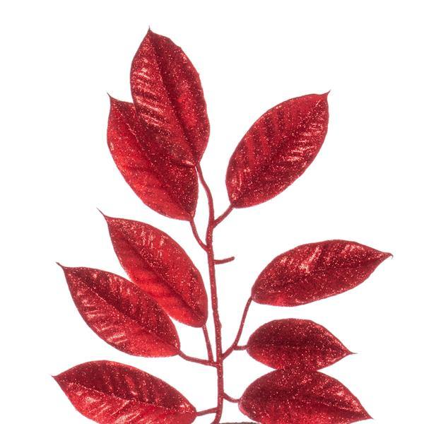 72" Artificial Red Gardenia Glitter Garland 2