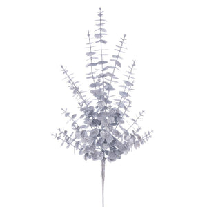 28" Silver Eucalyptus Glitter Spray (2 Pack) 1