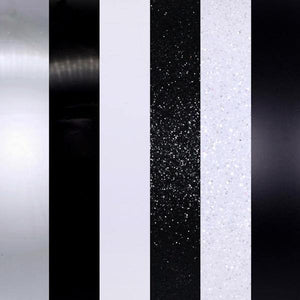 3" Black / Silver / White Ornament Assortment (12 Pack) 2