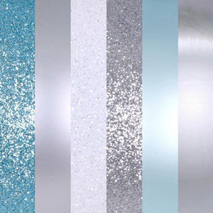 3" Silver / Baby Blue Ball Ornament Assortment (12 Pack) 2