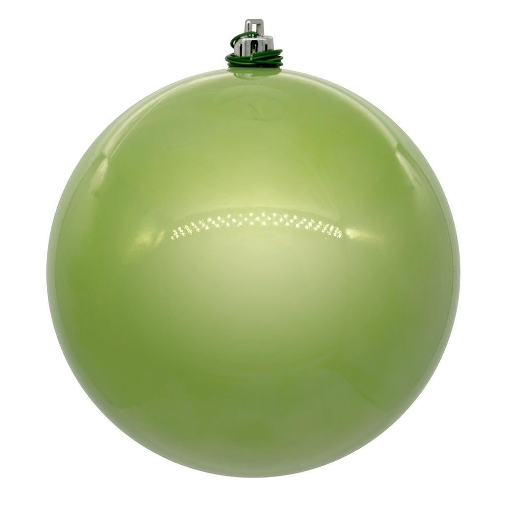 3" Celadon Pearl Ball UV Drilled Cap Ornament (12 Pack) 1