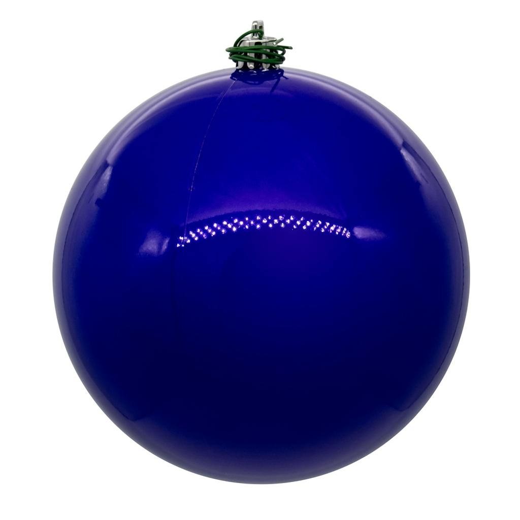 3" Purple Pearl Ball UV Drilled Cap Ornament (12 Pack) 1