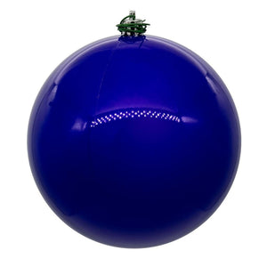 3" Purple Pearl Ball UV Drilled Cap Ornament (12 Pack) 1