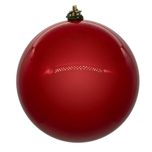 6" Red Pearl Ball Ornament (4 pack) 1