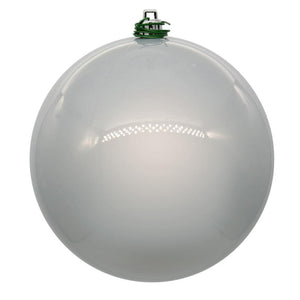 8" Silver Pearl Ball Ornament 1
