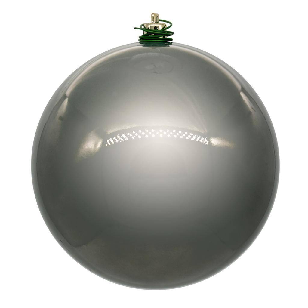 10" Limestone Pearl Ball UV Drilled Ornament 1