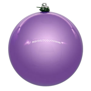 10" Lavender Pearl Ball UV Drilled Ornament 1
