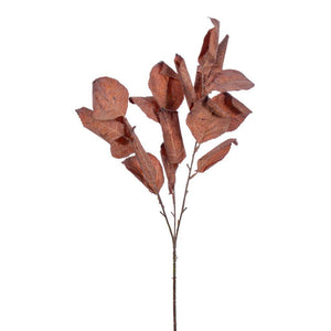 28" Artificial Dark Brown Dried Leaf Spray (3 Pack) 1