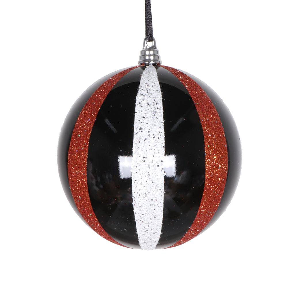 4.7" Black / White / Orange Round Ball (3 Pack) 1