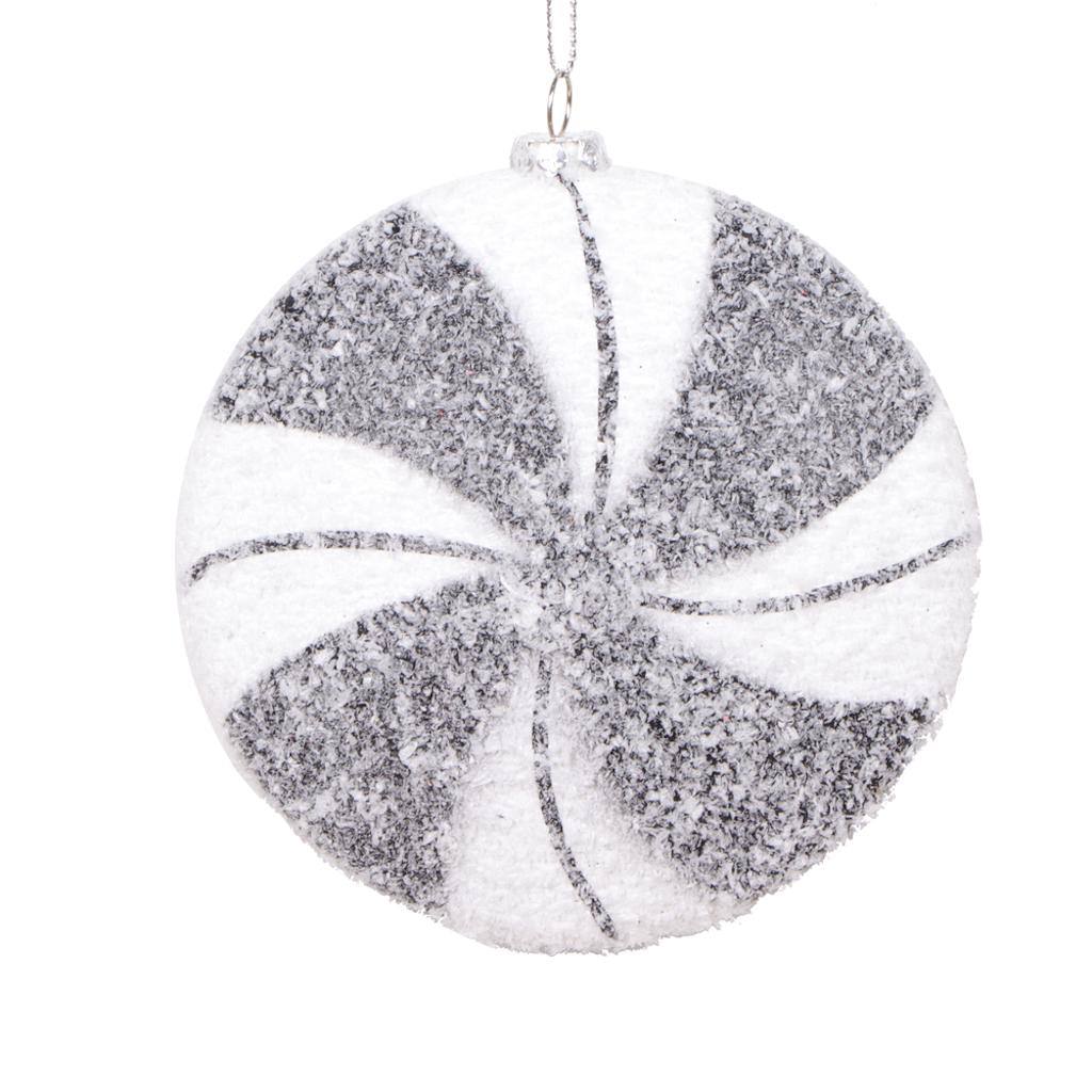 4" White / Black Swirl Flat Ball (4 Pack) 1