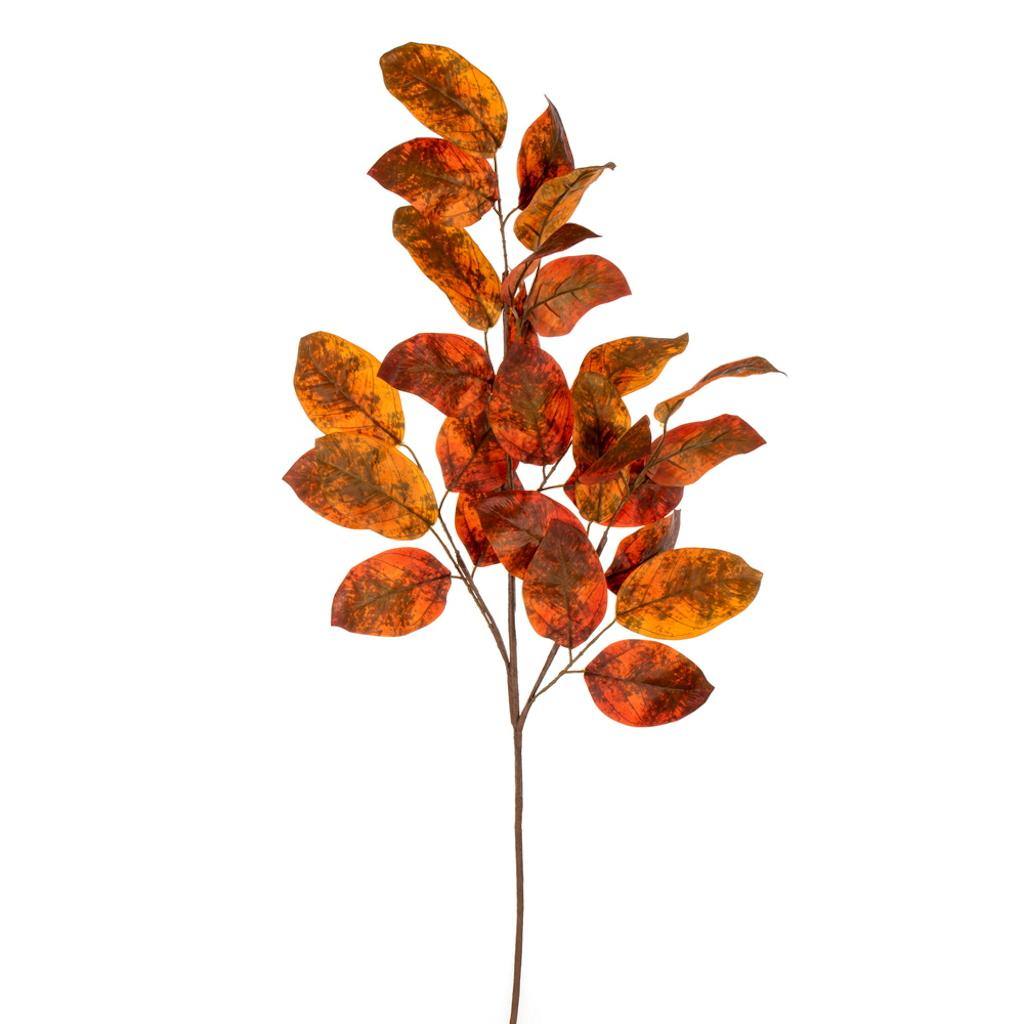 32" Artificial Orange Apple Leaf Spray (6 Pack) 1